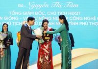 PHÓ CHỦ TỊCH HIỆP HỘI DNNVV PHÚ THỌ, PHÓ CHỦ TỊCH HỘI NỮ DOANH NHÂN TỈNH NGUYỄN THỊ TÂM ĐƯỢC NHẬN GIẢI THƯỞNG PHỤ NỮ VIỆT NAM